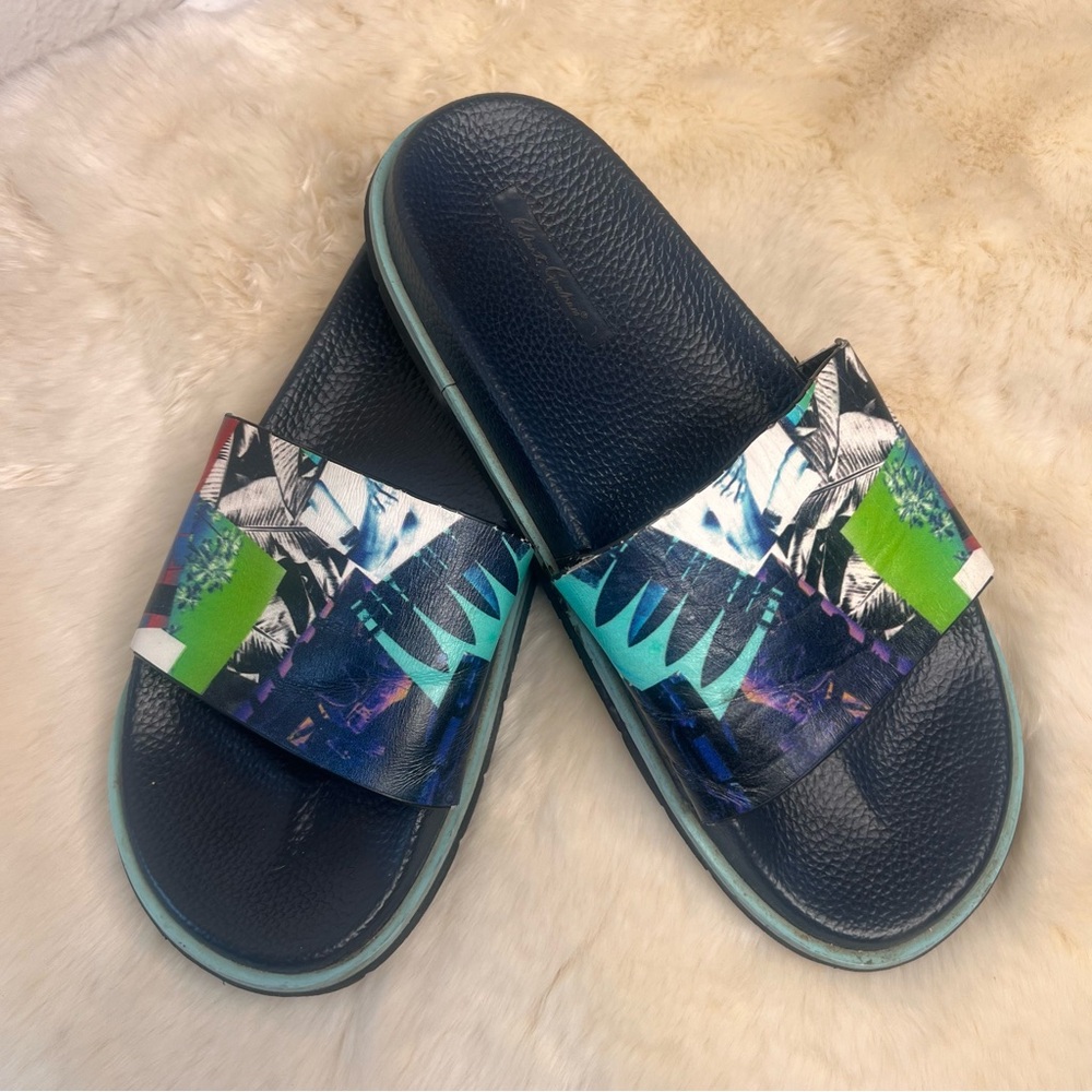 Robert Graham colorful tropical print slip on sandals